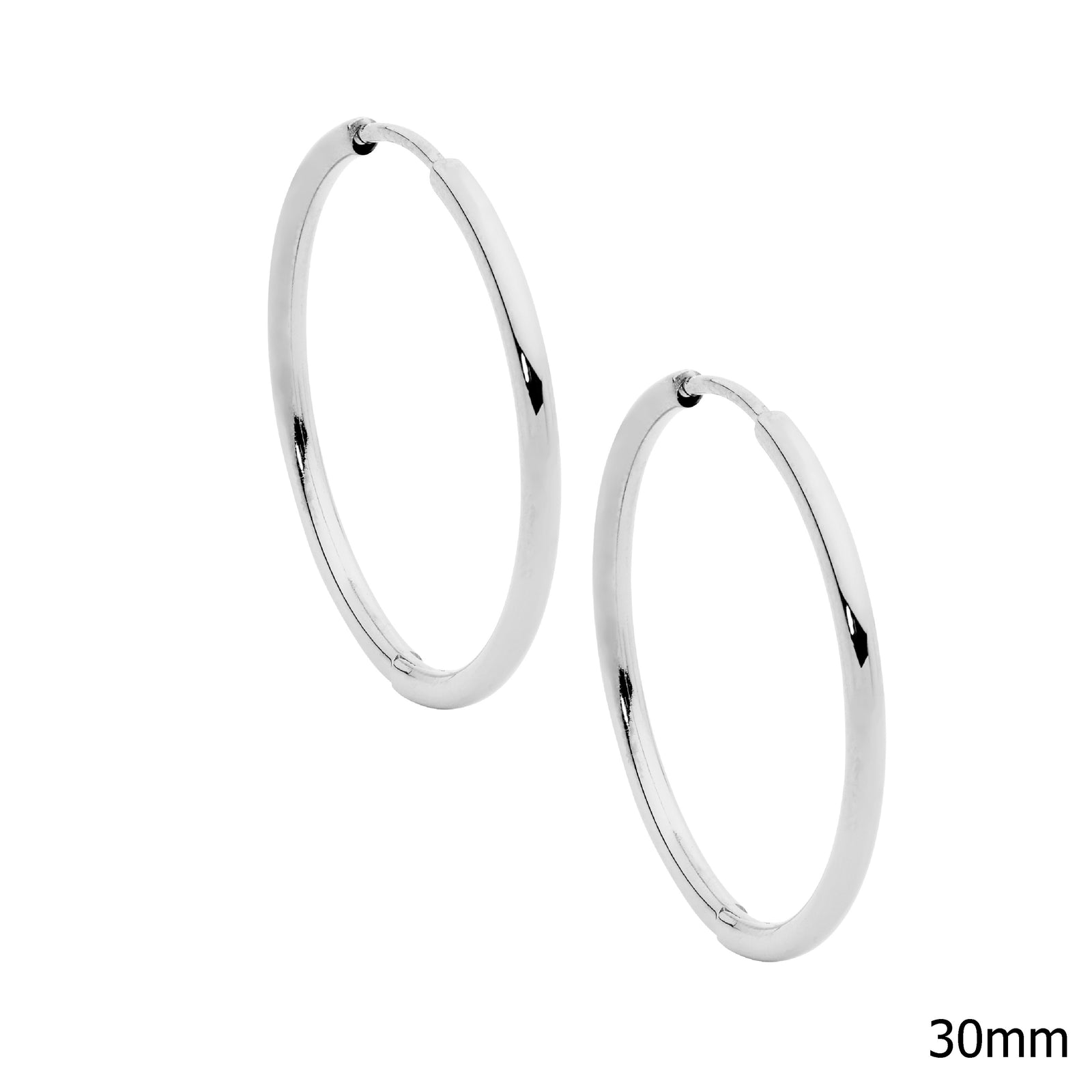 Ellani Stainless Steel 30mm Hoop Earrings