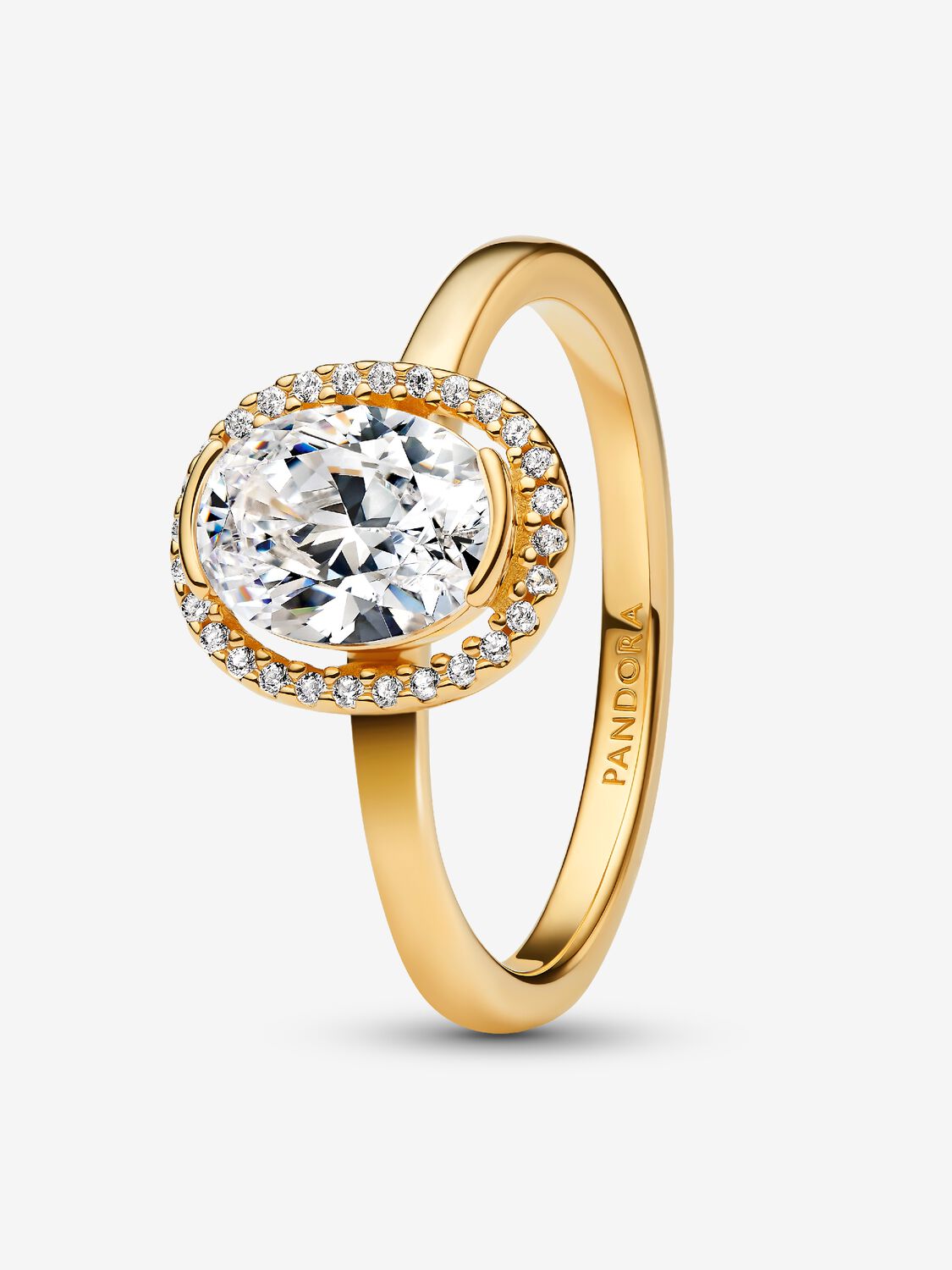 Pandora Oval Sparkling Halo Ring