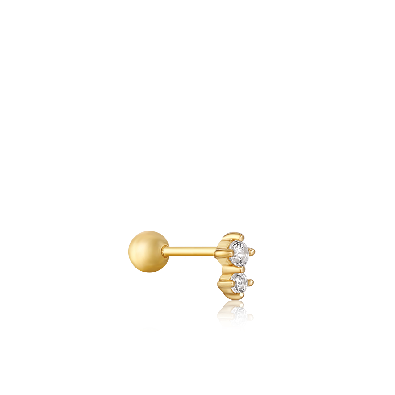 Anie Haie Gold Double Sparkle Barbell Single