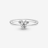 Disney Minnie Mouse sterling silver ring with clear cubic zirconia