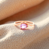 Amethyst Dress Ring in Rose Gold