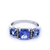 Triple Tanzanite Dress Ring in White Gold