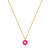 Ania Haie Neon Pink Enamel Disc Gold Necklace