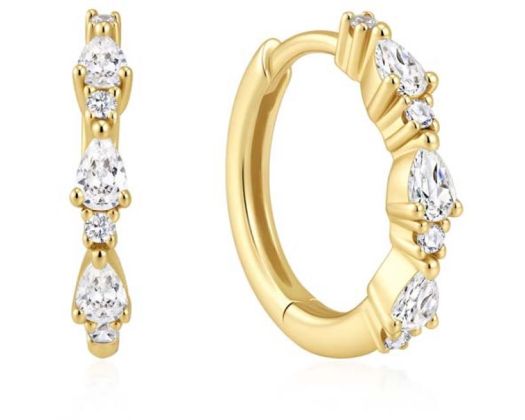 Ania Haie Glow CZ Teardrop Trio Hoops