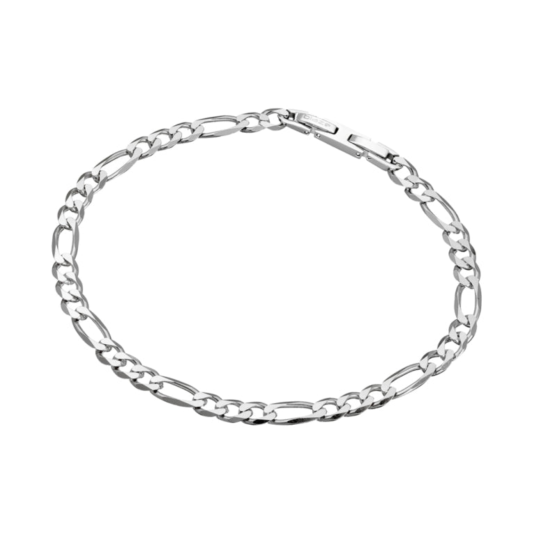Blaze Stainless Steel 6mm Figaro Link Bracelet