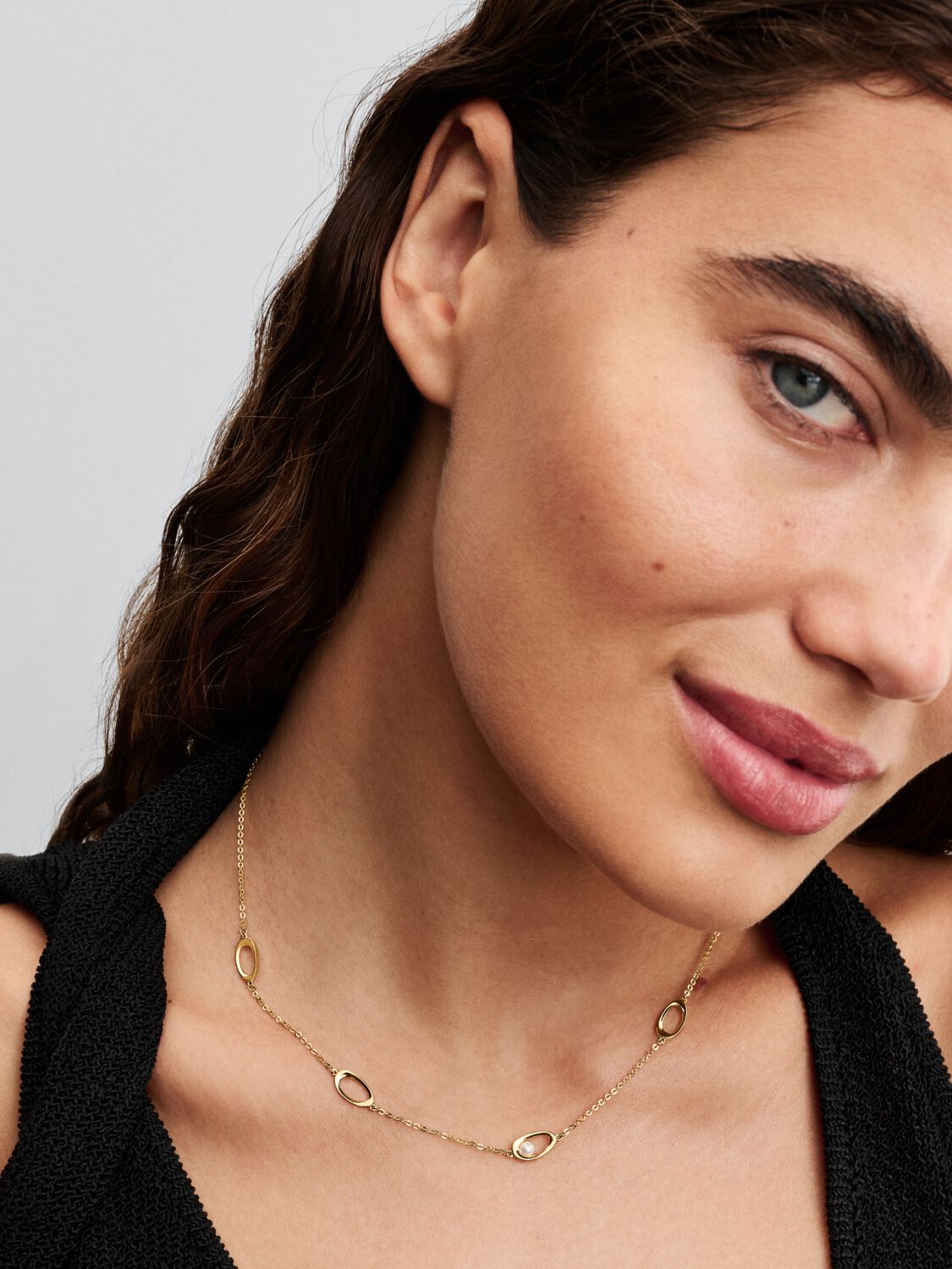 Pandora Organically Shaped Oval & Treated Freshwater Cultured Pearl Necklace