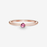 Pandora Rose Solitaire Ring w Pink Crystal