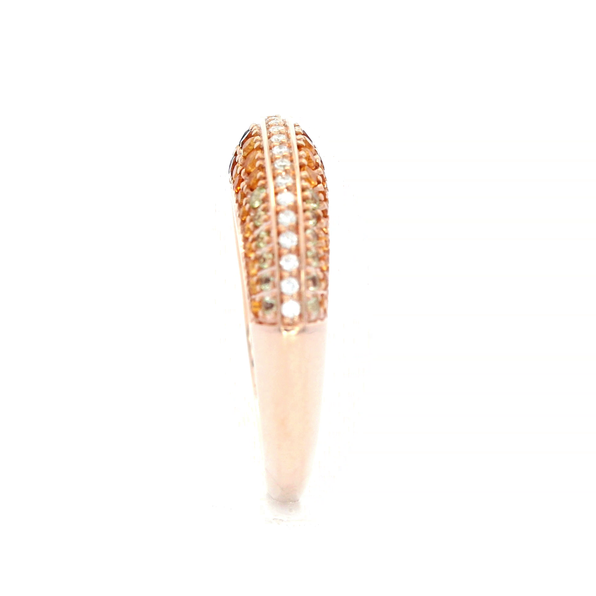 Natural  Gemstone and Diamond Dress Ring set in Rose Gold