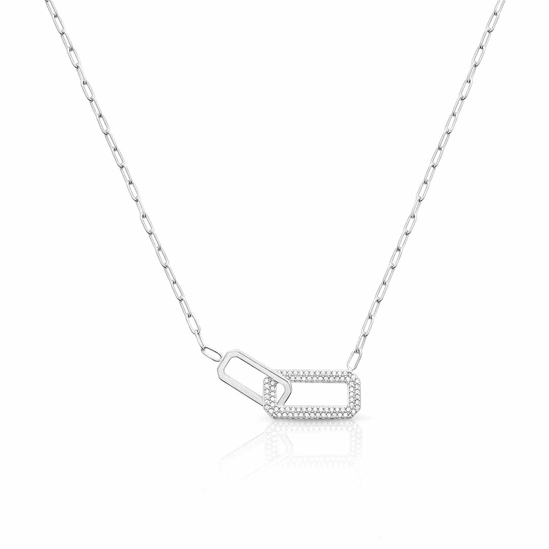 Double Claw Set Rectangle Feature With Paperclip Chain