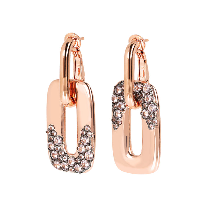Bronzeallure Aurora Rectangle Morganite Earrings
