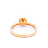 Diamond Set Flower Ring Illusioin Set in 9 Carat Yellow and White Gold