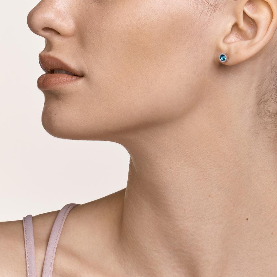 Coeur de Lion Turquoise Green Crystal Glass Stud Earrings