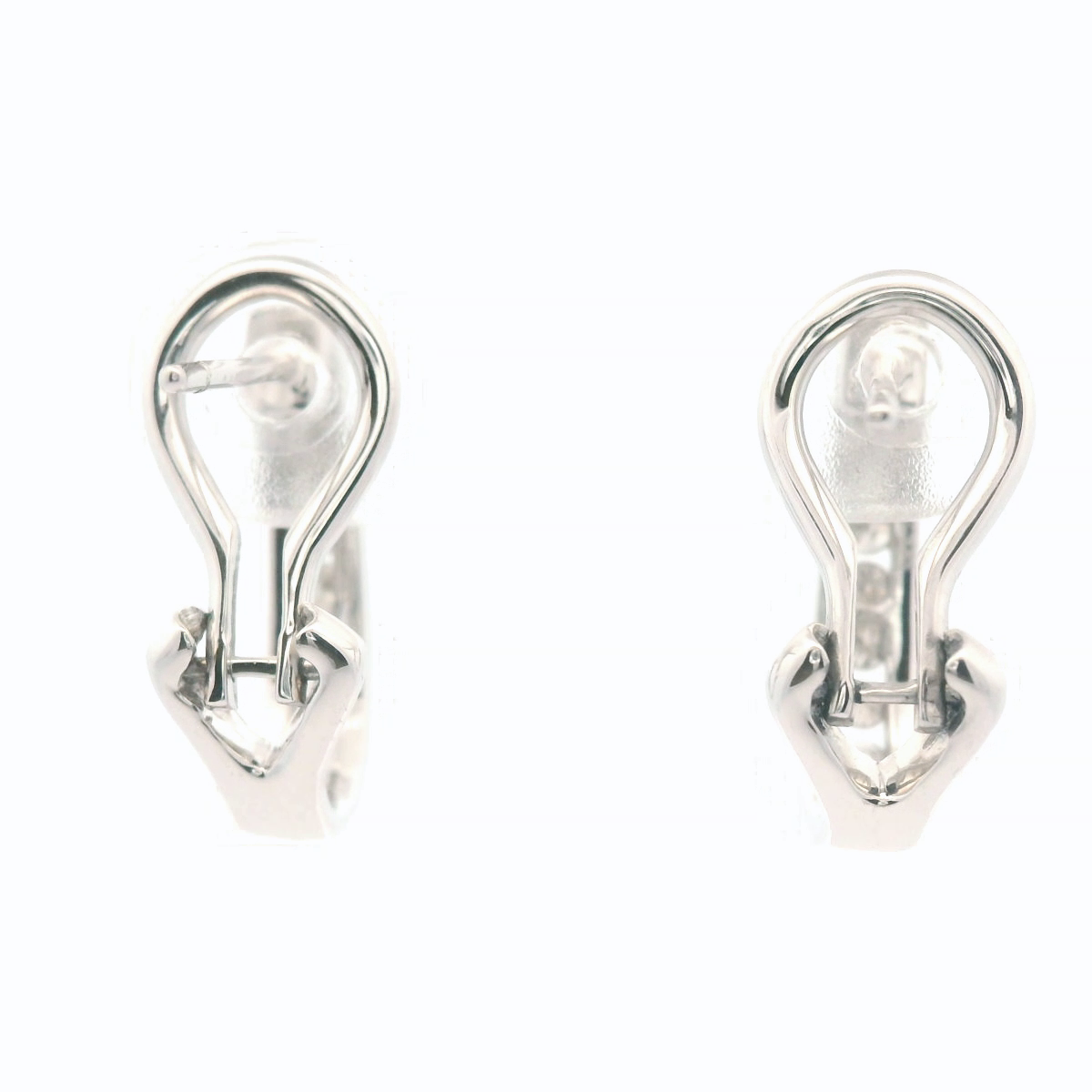 14CT W/G .25CT OVAL CHANNEL SET Dia HUGGIES