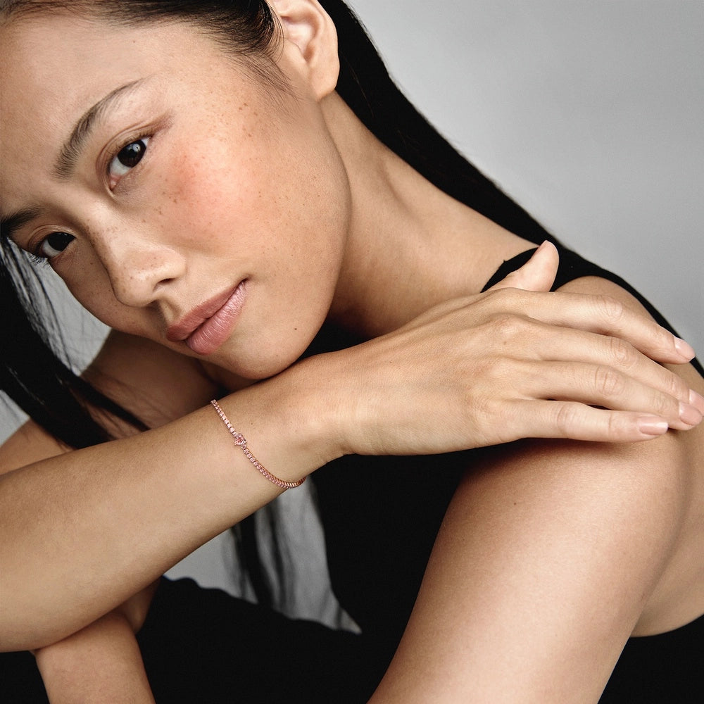 Pandora Sparkling Heart Tennis Bracelet