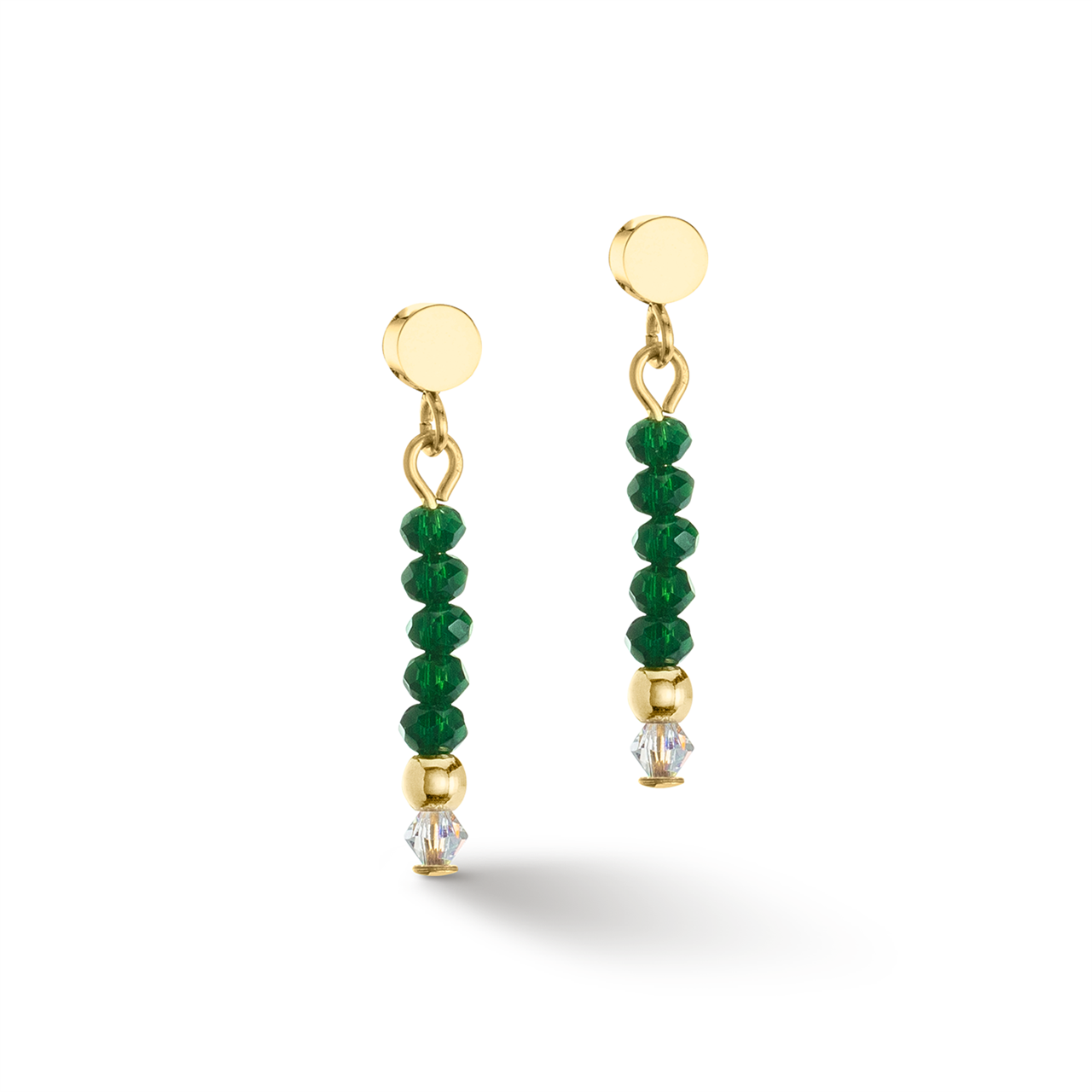 Earrings Little Twinkle Gold-Dark Green