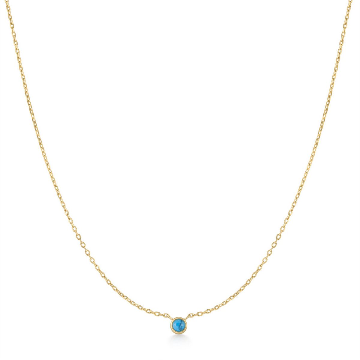 Ania Haie Bezel-Set Lab-Created Turquoise Solitaire Necklace