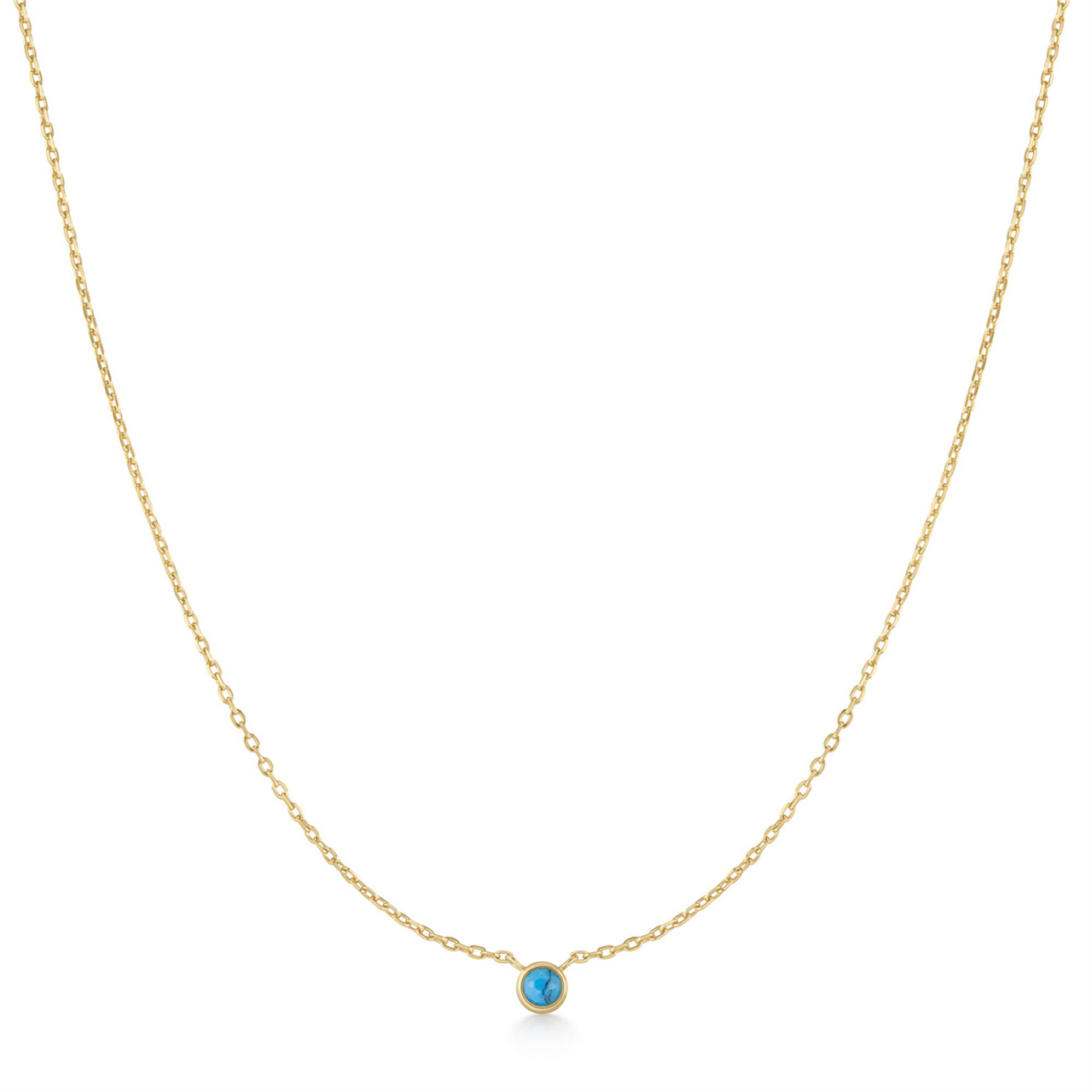 Ania Haie Bezel-Set Lab-Created Turquoise Solitaire Necklace