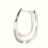 AS007 9CT W/G .50CT Dia SET OVAL HUGGIES