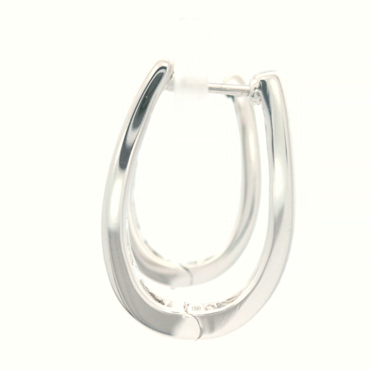 AS007 9CT W/G .50CT Dia SET OVAL HUGGIES