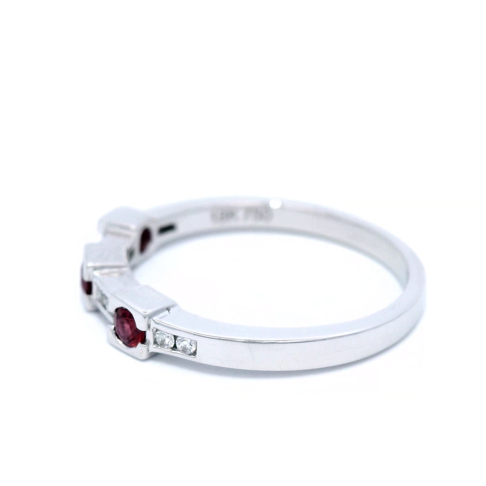 Ruby and Diamond Dress Ring in White Gold