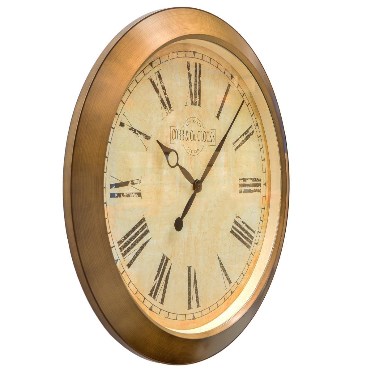 Cobb & Co Outdoor Wall Clock, Antique, Roman, 51cm