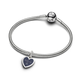 Pandora Engravable Heart Platinum-Plated Dangle Charm