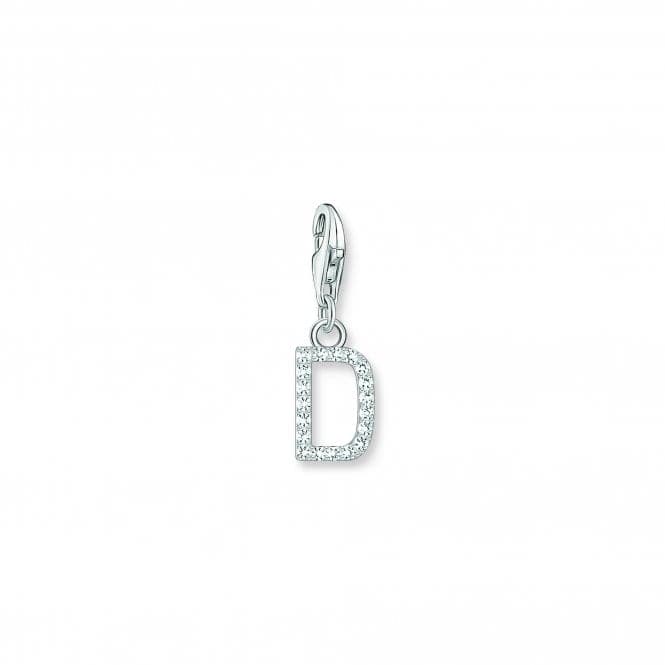 Thomas Sabo Charmista White Zirconia Letter D Charm Pendant