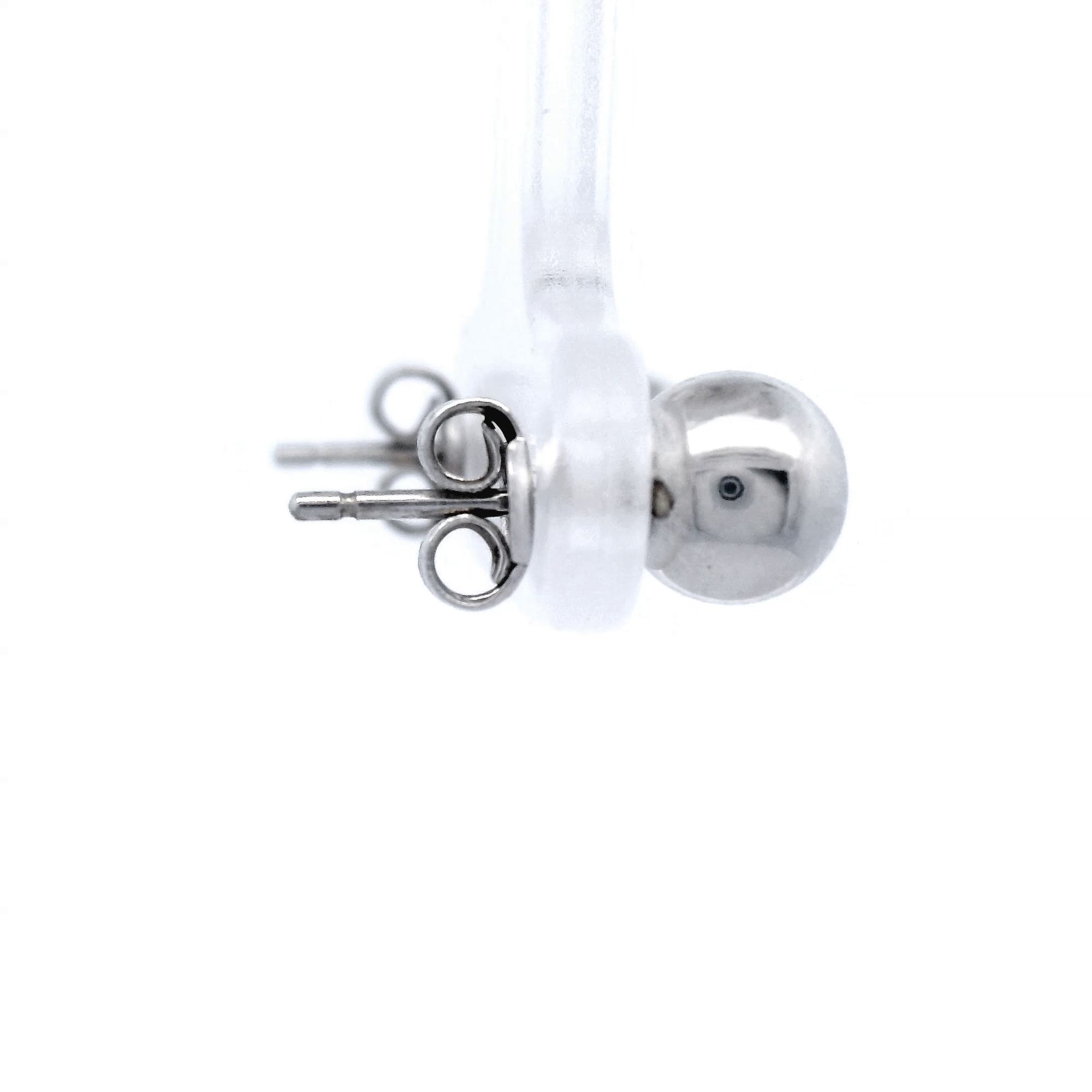 White Gold Ball Stud 6mm Earrings