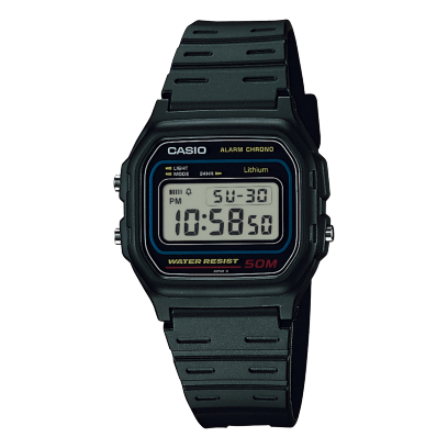 Casio Standard Digital Black Resin Strap Watch W59-1V