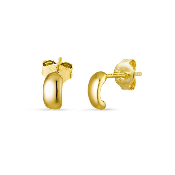 Sterling Silver Curved Lip Stud