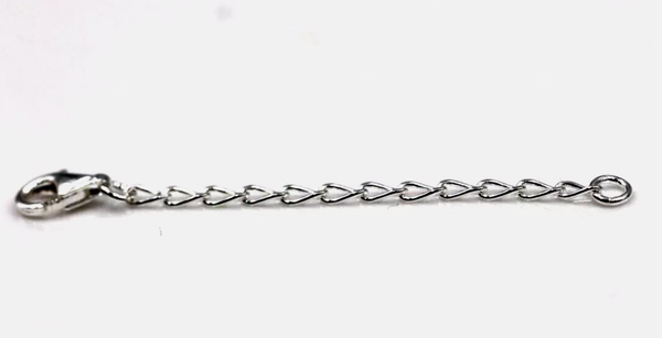 Sterling Silver Diamond Cut Long Curb Extender