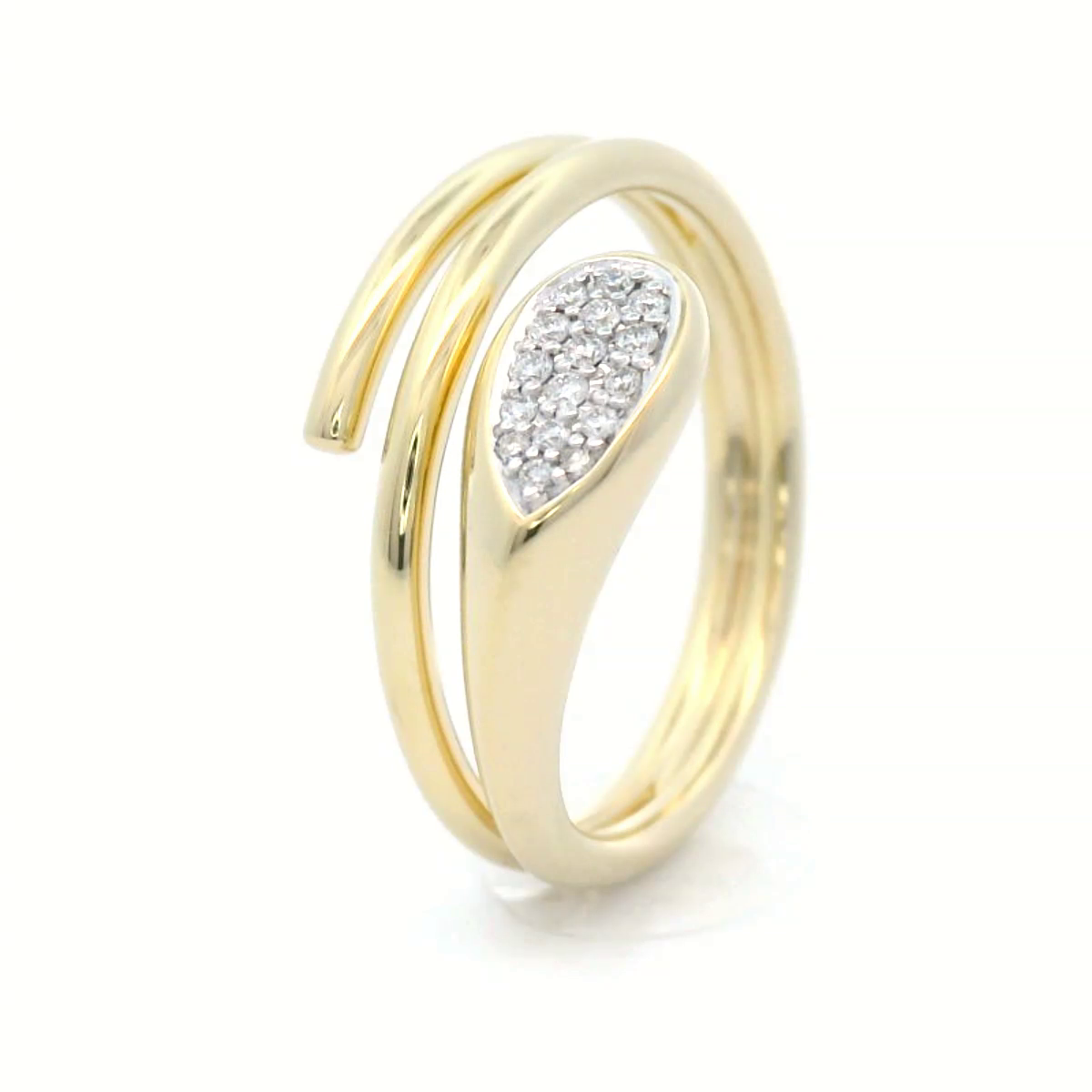 Diamond Dress Ring Set in Yellow Gold