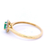 Emerald with Diamond Halo Set Dress Ring