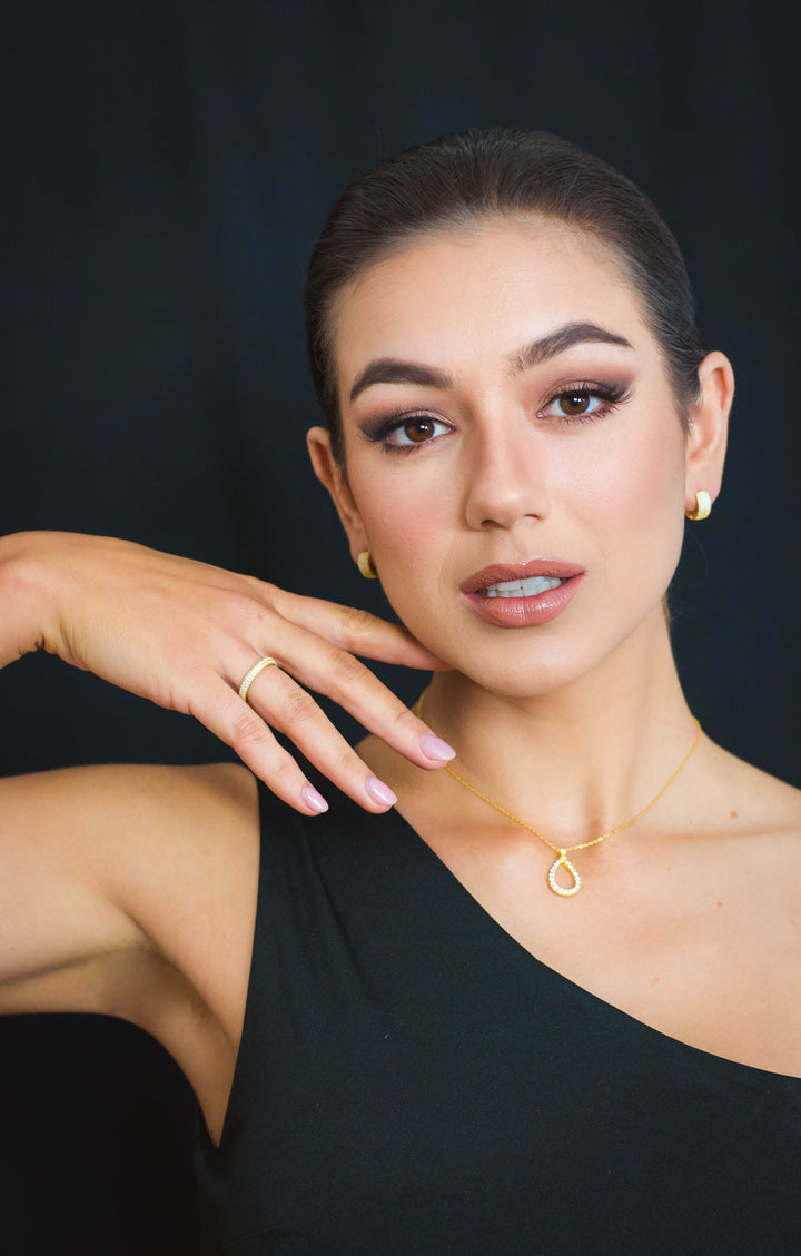 Georgini Goddess Maeve Pave Hoop Earrings