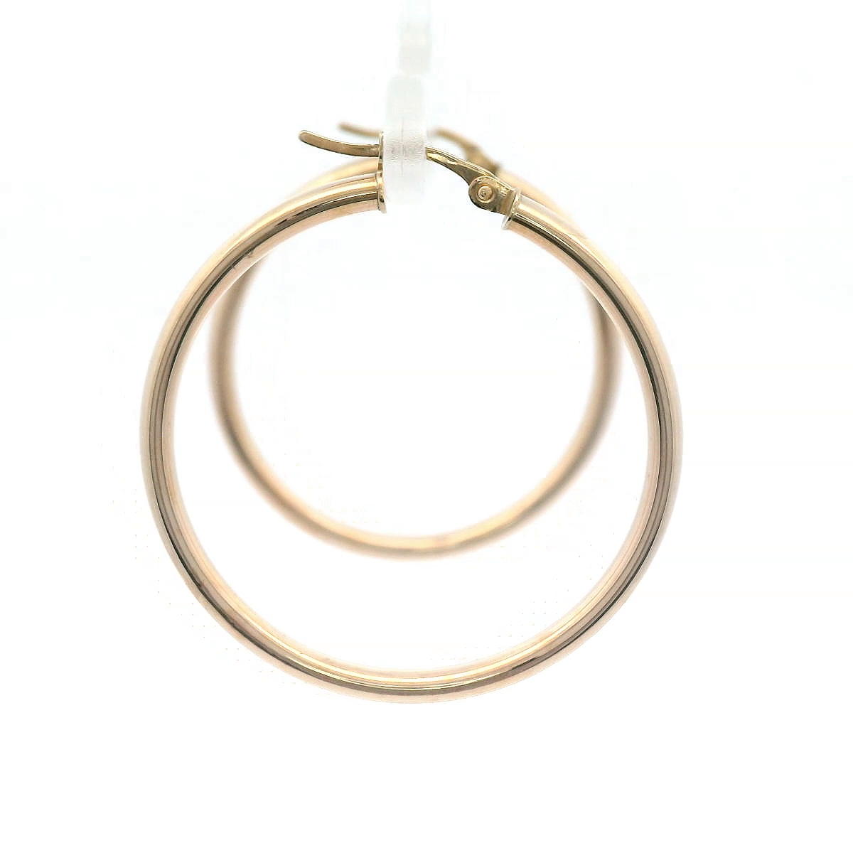 Yellow Gold Plain Hoop Earrings