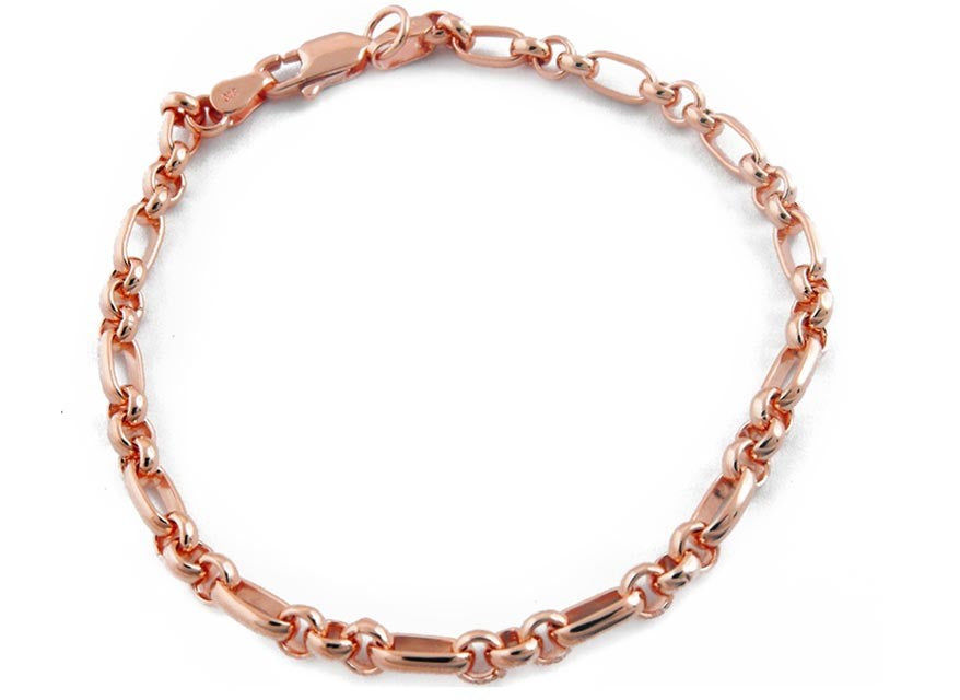 Rose Gold Fancy Belcher Link Bracelet