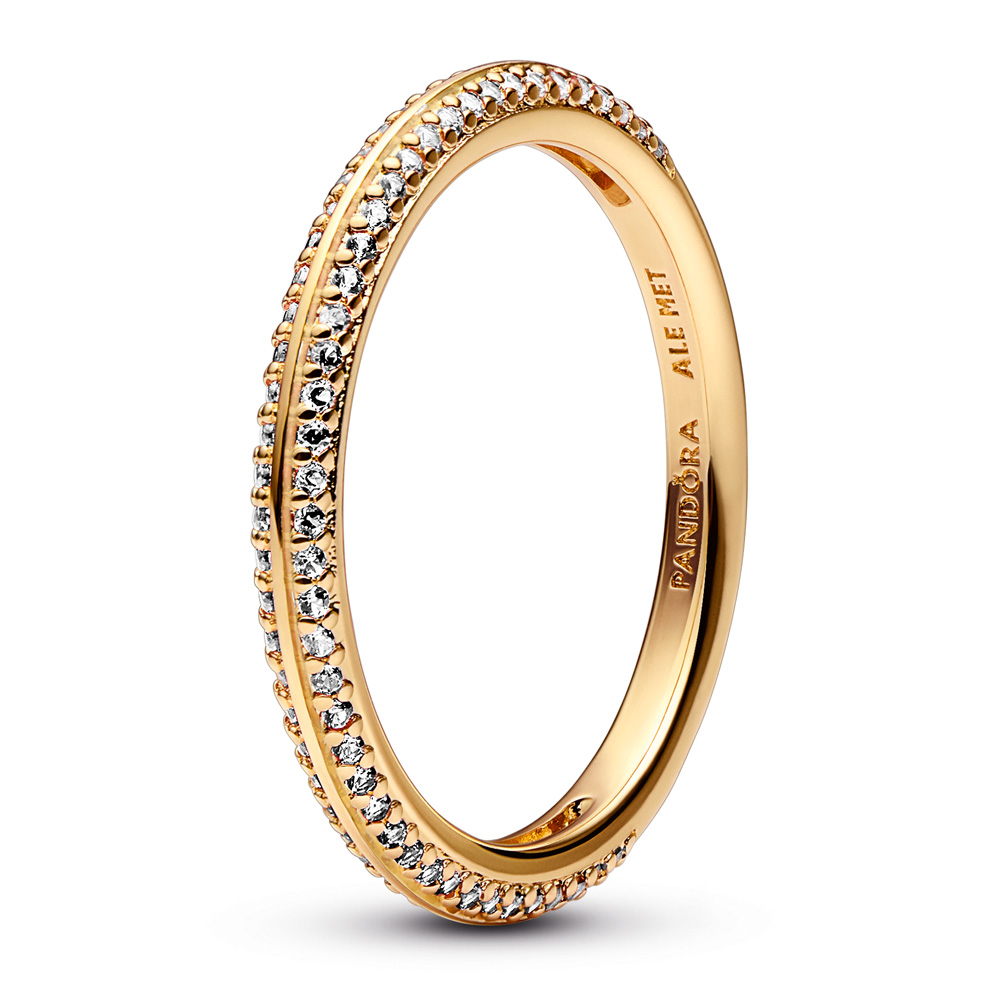 Pandora Me 14k Rose Gold Plated Pave Ring w Clear CZ