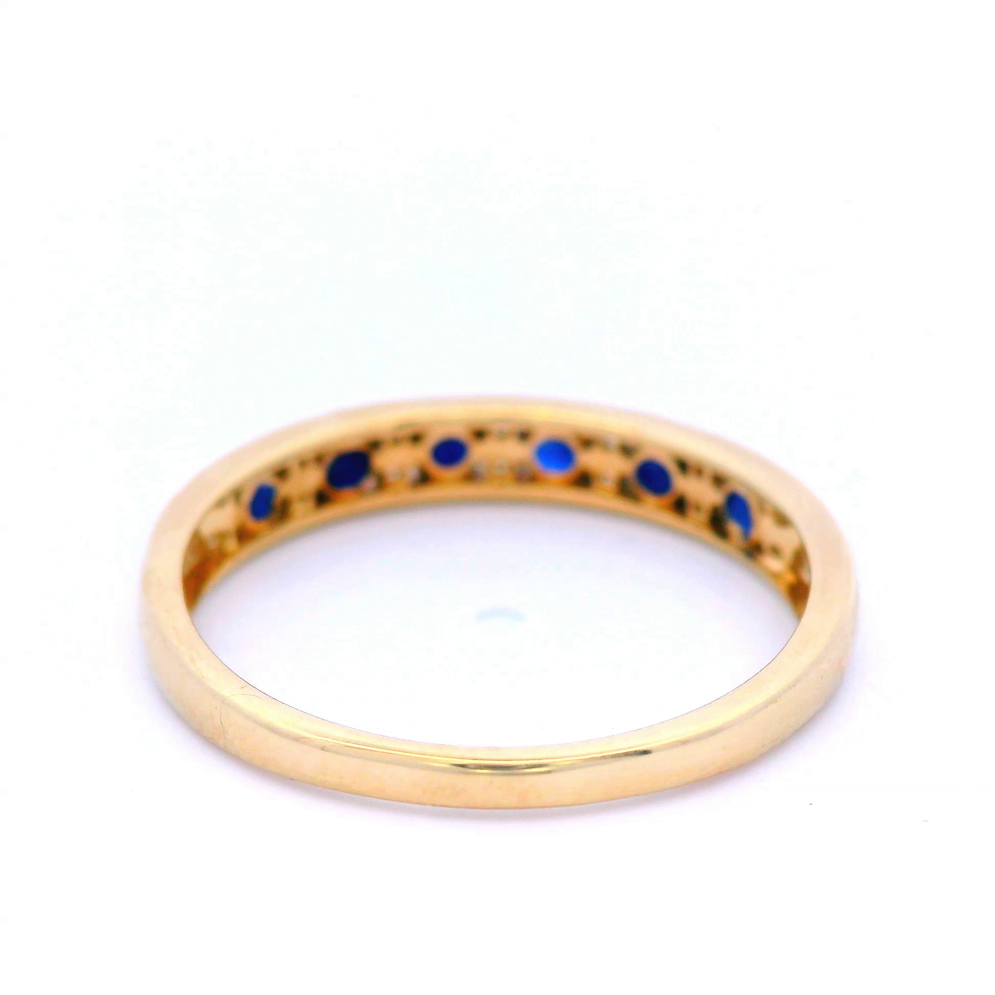 Sapphire and Diamond Dress Ring Set in Yellow Gold