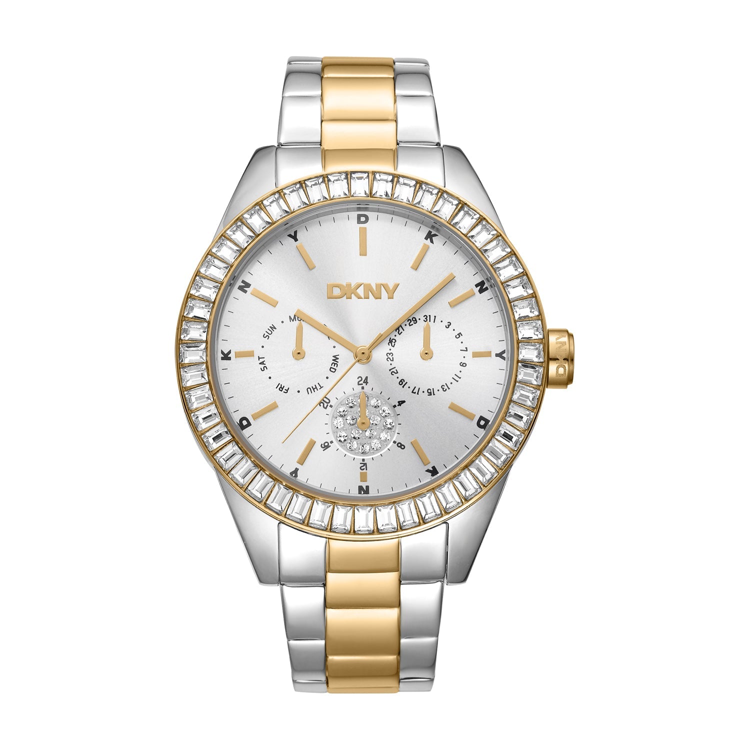DKNY Nolita Multi Glitz Silver Dial Stainless Steel Watch