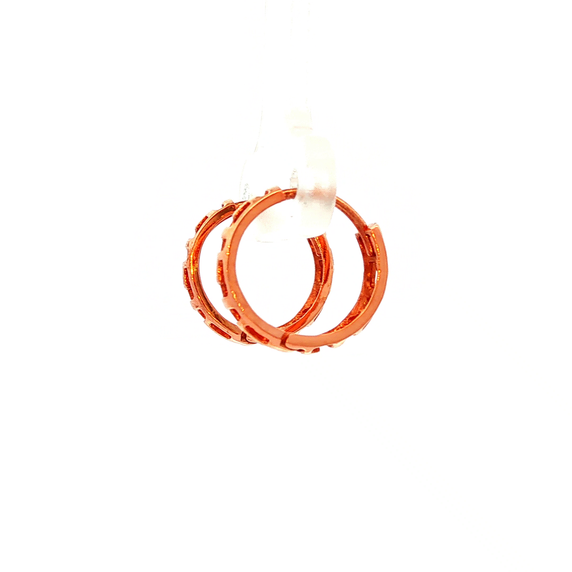 Rose Gold Geometric Hoop Earrings