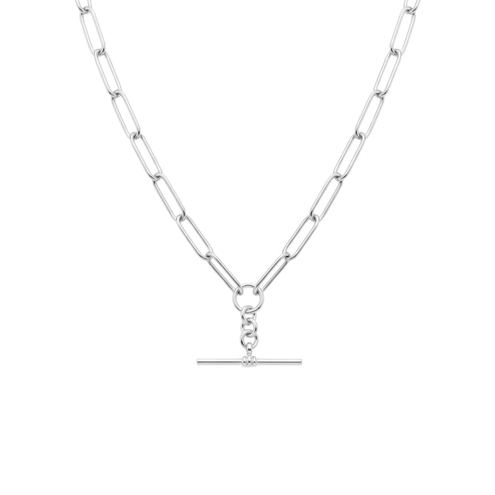 Seren S/S Paperclip Chain Fob Necklace