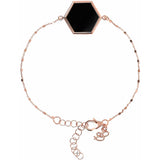 Bronzallure Alba Rose & Black Onyx
