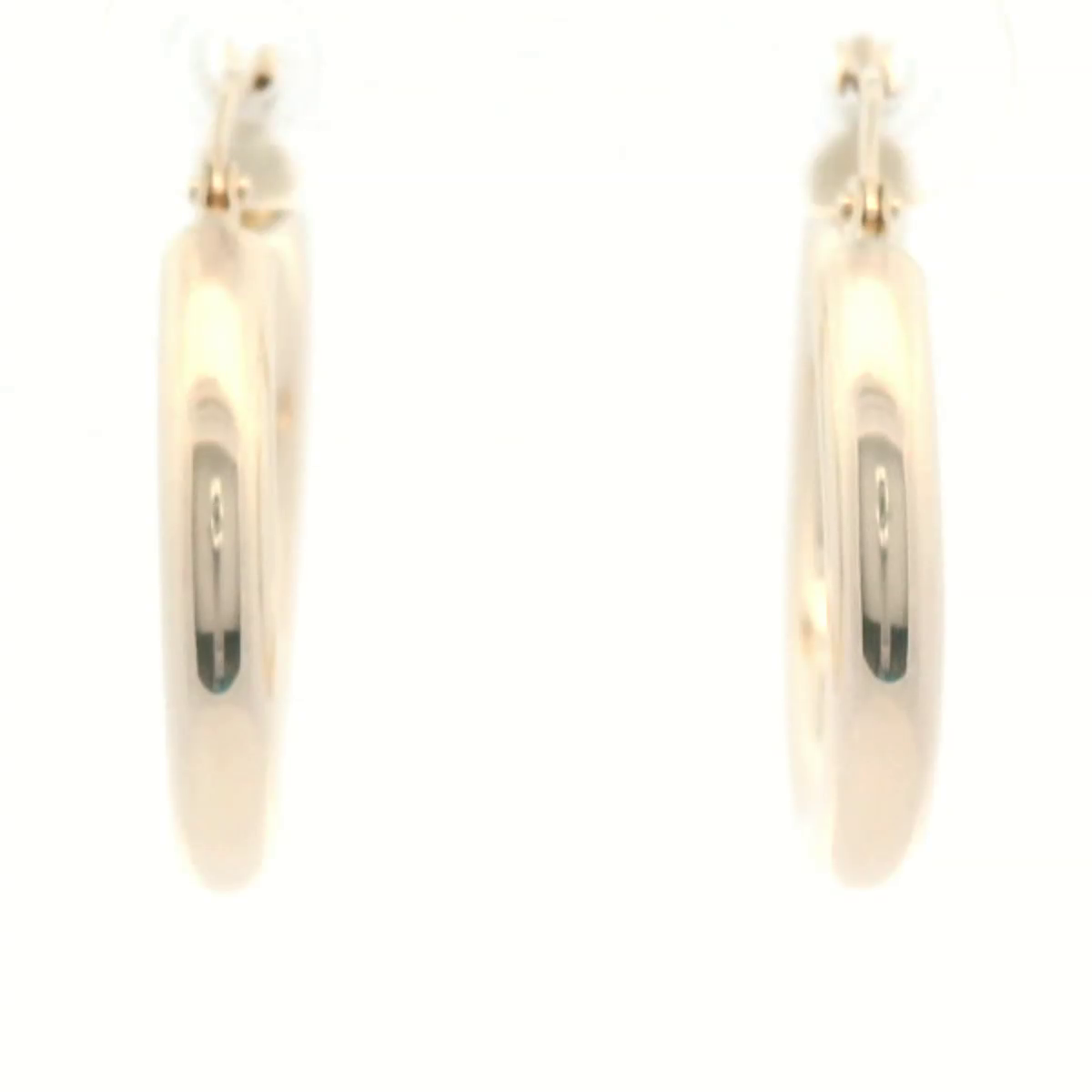 9ct YG Hollow Hoop Earrings 15mm