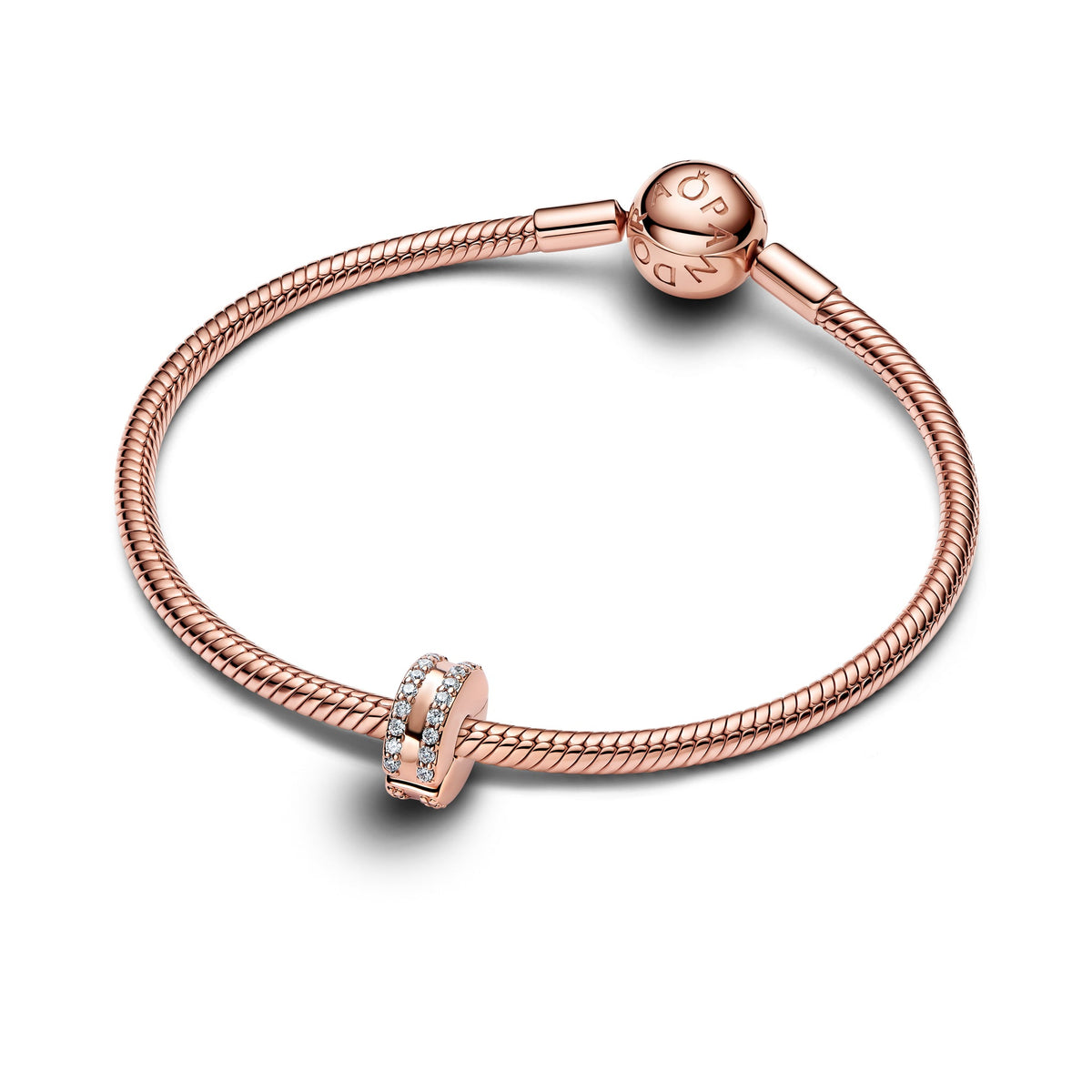Pandora Double Lined Pavé Clip Charm