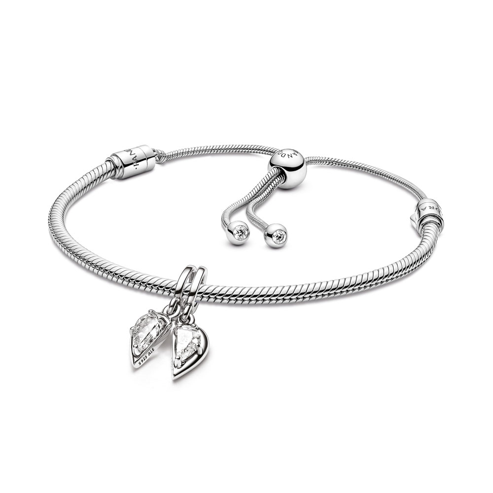 Pandora Mother and Daughter Splittable Bracelet and Charm Gift Set