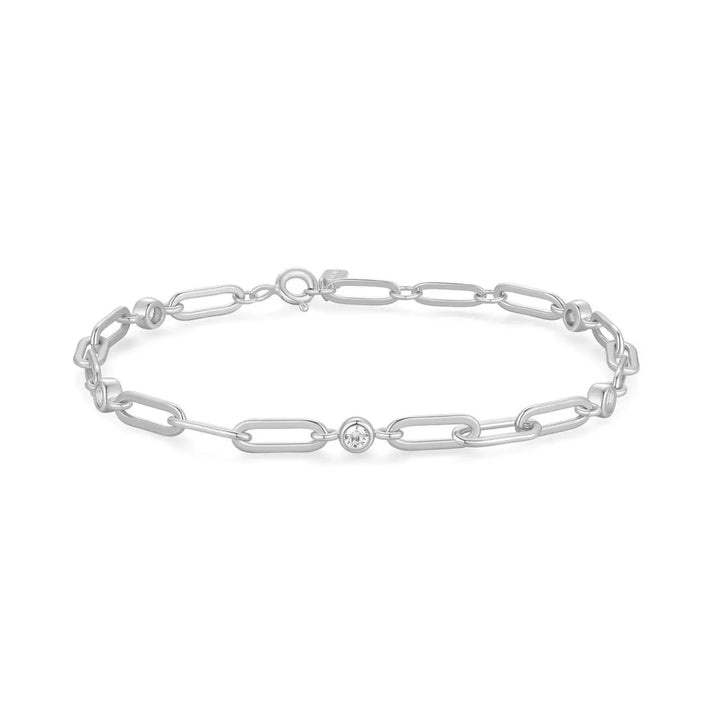 Ania Haie Bezel Station Paper Clip Chain Bracelet