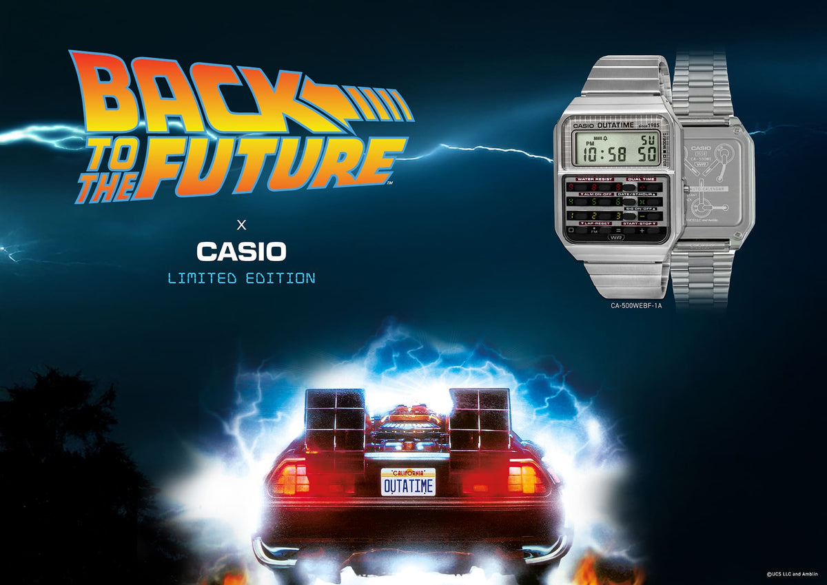Casio Vintage Back to the Future Stainless Steel Watch