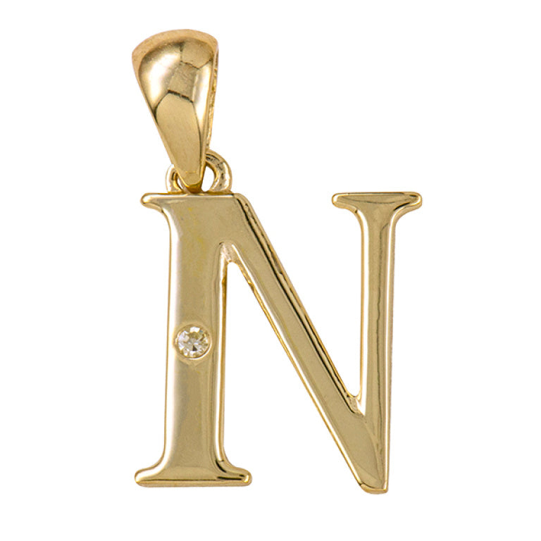 9Y Diamond Set Block Initial N