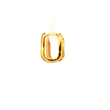 Oval Shape Huggie Earrings in Yellow Gold