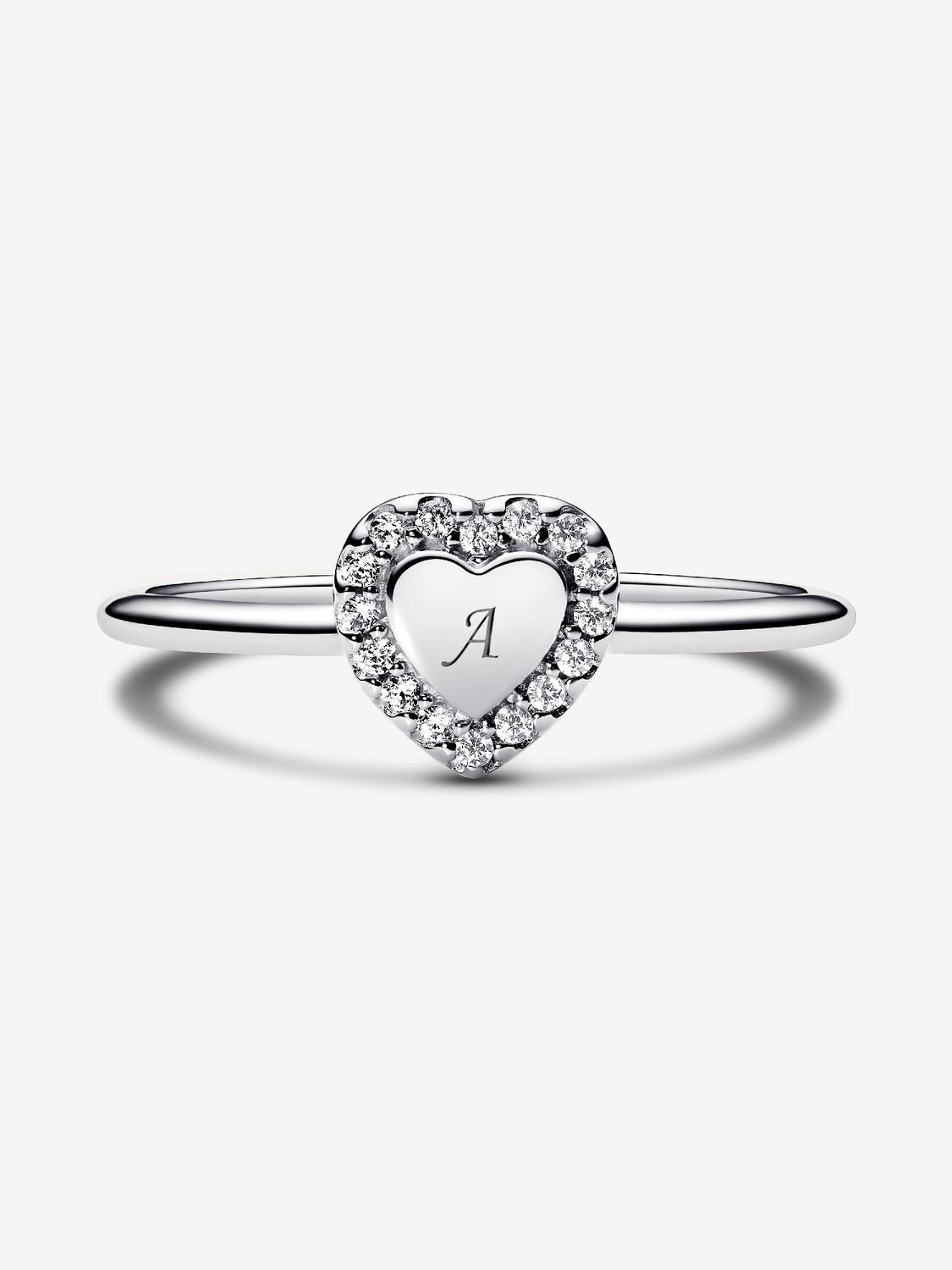 Pandora Engravable Heart Halo Ring